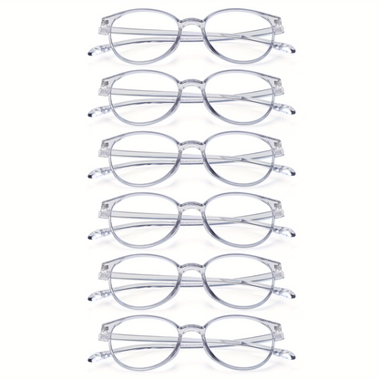 Rimless Reading Glasses for Women 3 Pack - Blue Light Blocking Lightweight Metal Frameless Readers with Anti Eyestrain Lenses, Multiple Colors and Magnifications 1.0X to 4.0X