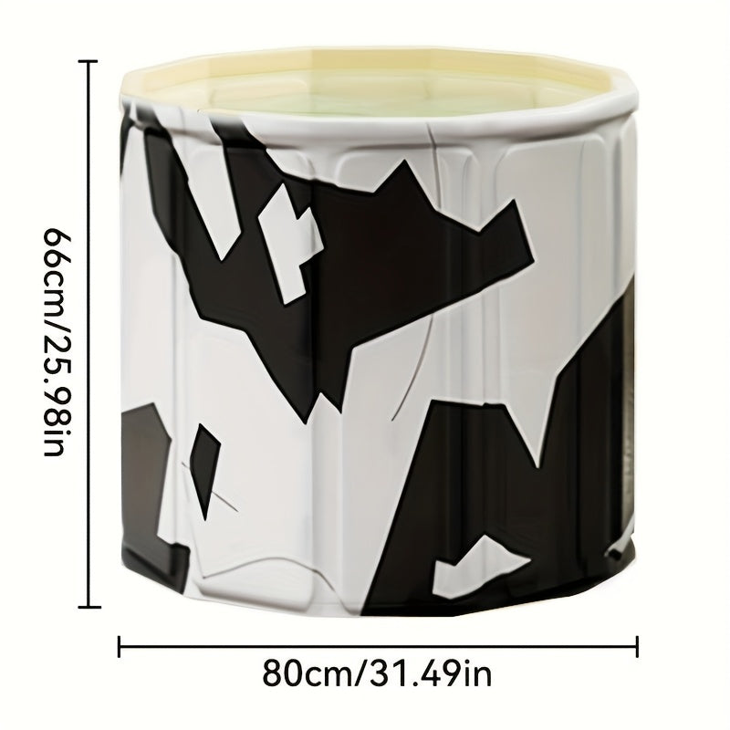 Adult Hot Tub, & Cold Soaking Tub, Foldable Full Body Bath Barrel For Home, Multi-use Storage Bucket With Non-slip Base, Durable Odorless Space-saving, Portable For Travel & Small Spaces, Ideal Holiday Gift, Essential Bathroom Accessory