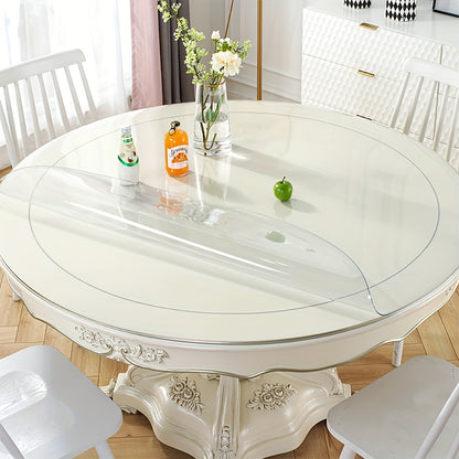 Clear PVC Round Table Cover Protector, High Quality Vinyl Tablecloth Pad for Dining/Coffee Table(1.5mm Thick), Safe And High-Quality,, Easy to Clean, Heat-resistant And Insulated