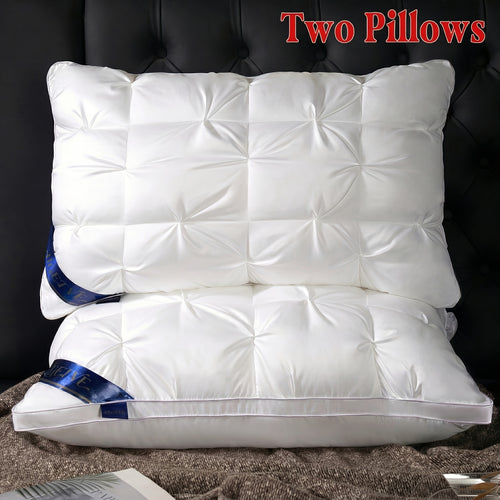 Pillows 2 Pack Queen King Size – Luxury Hotel Quality Deep Sleep Neck Support Pillow High Fluffiness Soft Breathable Fabric All Season Bed Pillow Set