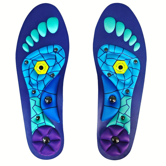 (1 Pair) Acupoint Massage Insole, Pressure Massage Insole, Comfortable Support Foot Massage, Men'S And Women'S Flat Foot Insoles, Sweat Absorbing, Breathable, Meridian Unobstructed Insoles, Men'S And Women'S Comfortable Massage Insoles