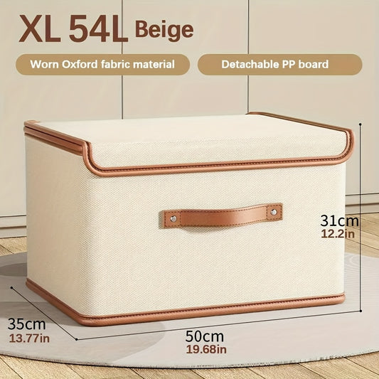 Foldable Storage Bins with Lids 2-Pack, Large Collapsible Clothes Organizer with Flip-Top Closure — Under Bed Storage for Bedroom, Closet, Dorm, Home & Travel | Multiple Sizes