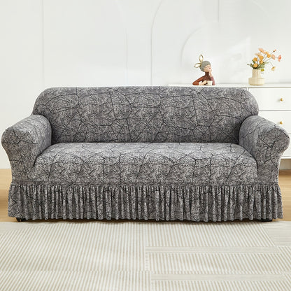 XM-Mirelitho 1pc Printed Elastic Skirt Sofa Cover Living Room Sofa Protective Cover