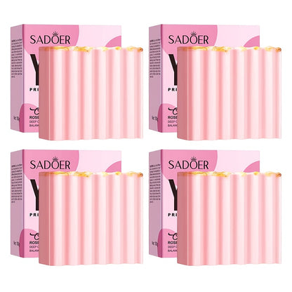 2pcs/4pcs SADOER Rose Private Pink Cleansing Soap, Rich In Rose Essence, Built-in Bubble Net, Rich Foam, Special Soap for Women, Ideal for Autumn And Winter Cleaning And Moisturizing,, for Woman Balance