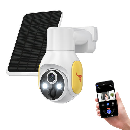 Solar Security Camera Wireless Outdoor 4G | 960P Color Night Vision PIR Motion Detection Two-Way Talk Cloud Storage | Battery Powered Home Security Camera 2.4GHz