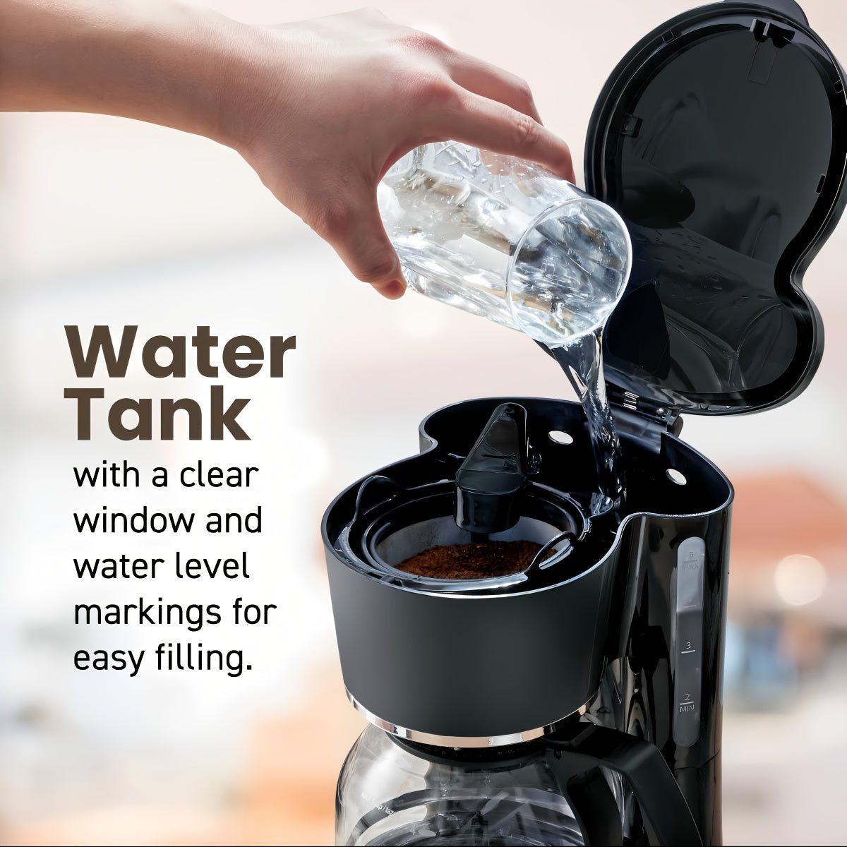 Coffee Maker, 5 Cups Drip Coffee Maker, Integrated Heating And Insulation, Fast Heating, Automatic Shut-Off, Drip Coffee Machine, Coffee Maker Machine, Drip Coffee Maker, Coffee Bar Additions, Kitchen Accessorles