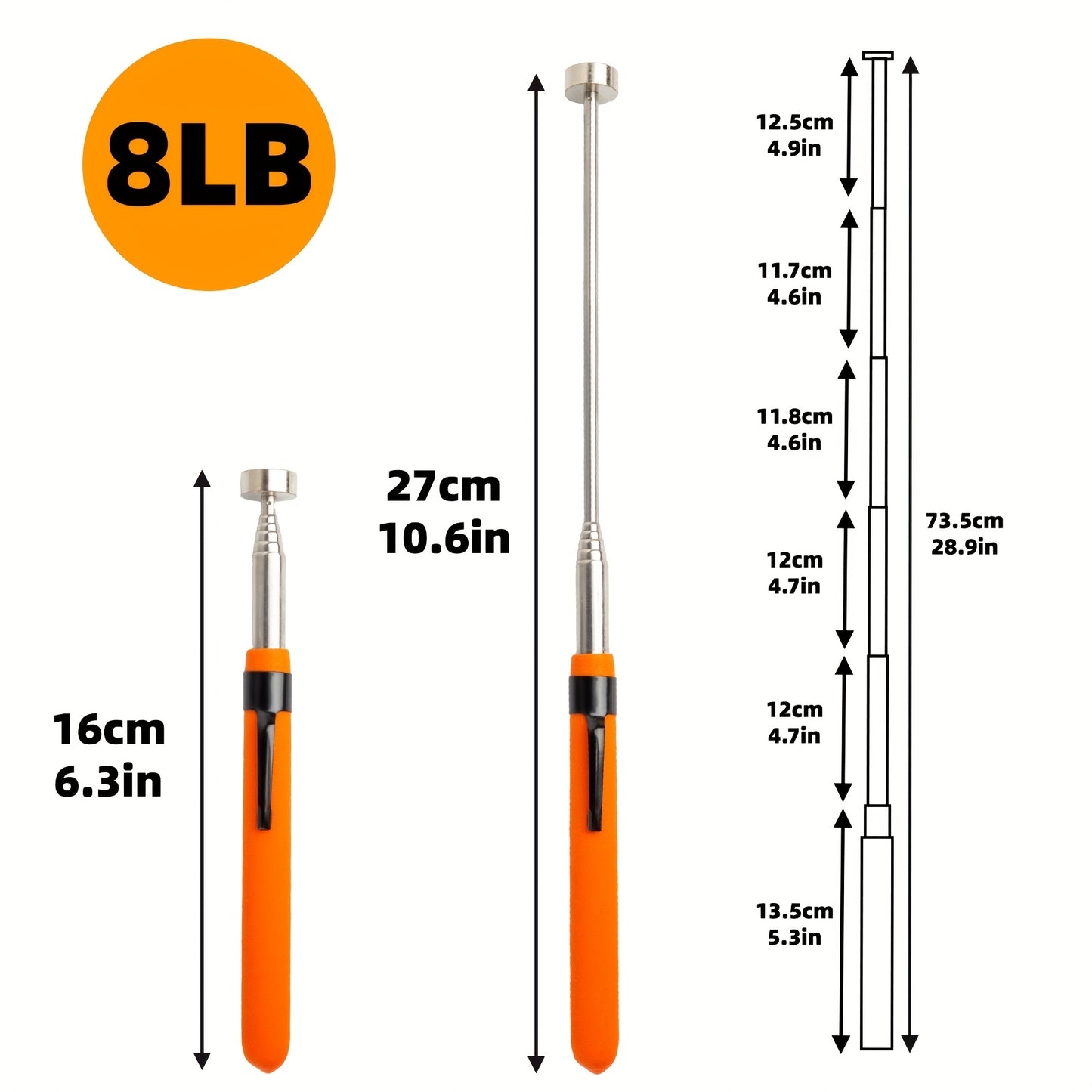 4pcs Magnet Pickup Tool - Extendable Telescopic Design With Versatile Magnetic Strength For Conveniently Picking Up Small Pieces - Ideal For Everyday Use