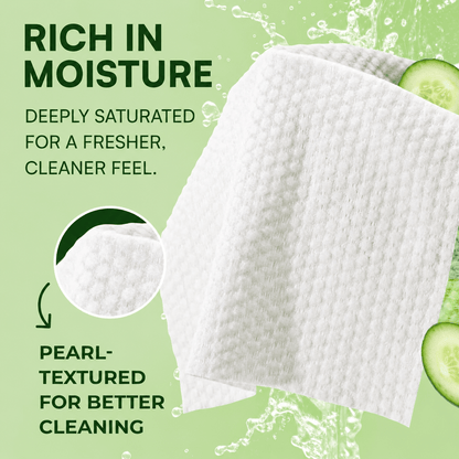 Extra Large Wet Wipes for Adults and Elderly Soft Cucumber Scent – 4 Packs of 60 (240ct) Soft, Thick, 8"x13" Disposable Bathing Wipes for Incontinence and Personal Care