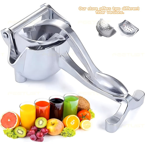 Manual Citrus Juicer – Heavy Duty Aluminum Lemon Squeezer with Lever Press, Removable Filter, Easy Squeeze Extractor for Lemon, Lime, Orange & Pomegranate, Kitchen Tool for Juice Lovers