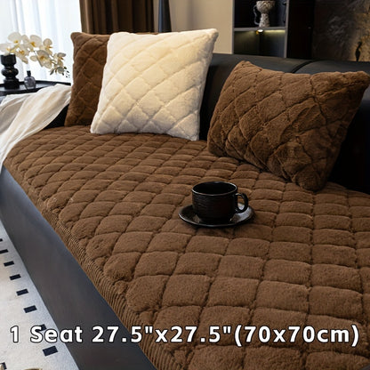 One Thickened Faux Rabbit Sofa Cover Or One Cushion Cover. Pet-Friendly, Machine Washable, Non-Slip, And Warm. Suitable for Bedrooms, Offices, Living Rooms, And Other Home Décor. Can Also Be Used As a Sofa Cushion