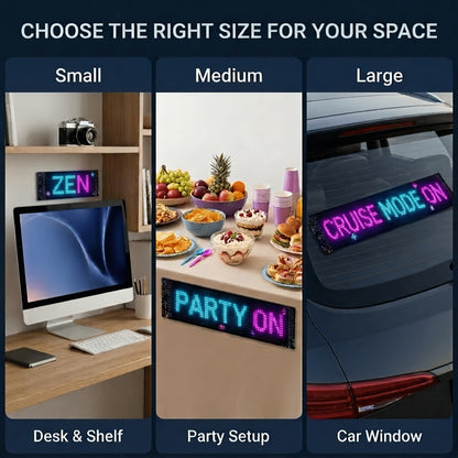 Programmable LED Sign, Bright Flexible Matrix Display with APP Control,  Text, Animations & Music Sync, USB LED Panel for Indoor Decor, Store Display & Window Decoration