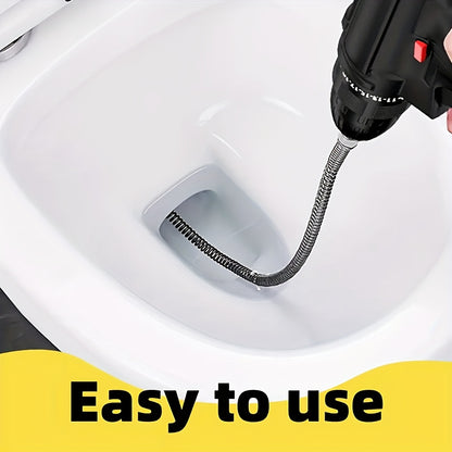 1pc Of 59.06 Inch Flexible Pipe Unclogger - Multifunctional Sink And Toilet Unclogger, Hair And Waste Removal Expert, Bathroom And Kitchen Drain Cleaner, Pipe Snake Accessory - Easy to Use, Durable, Space Saving Design