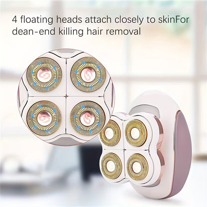 4- Electric Body Shaver for Women | Portable Handheld Hair Removal Device with Compact Design, Suitable for Face, Arms, Legs, Underarms, and Bikini Area, USB Rechargeable, Home and Travel Use