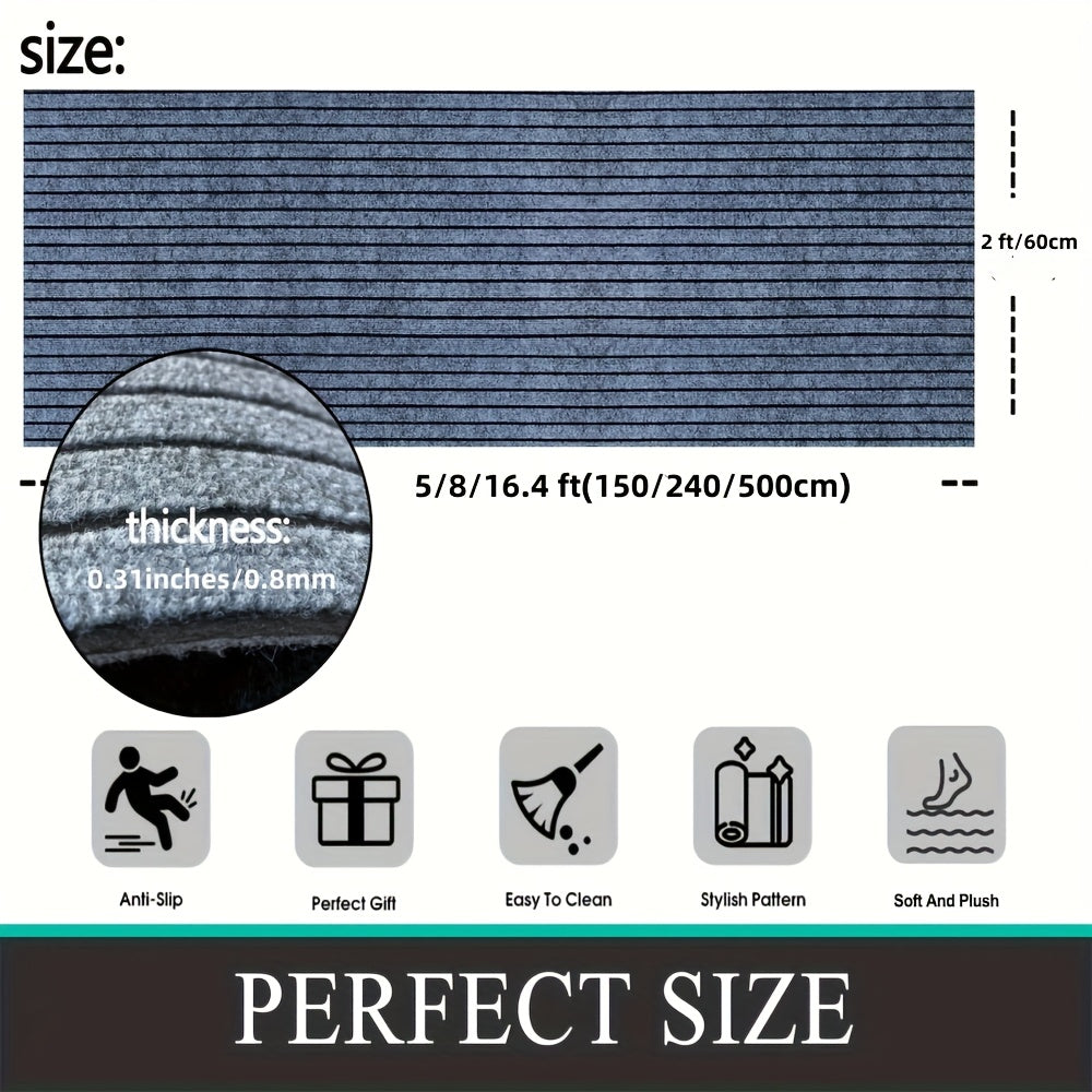 1pc (1800G/Square Meter) Runner Carpet with Rubber Backing, Non-Slip Laundry Room Carpet, Washable Indoor And Outdoor Carpet, Area Rug Mat for Entryways, Balcony