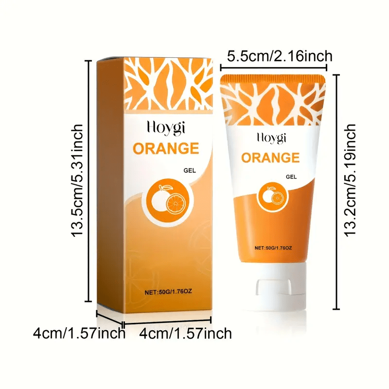 1/2/3/4Bottles Exfoliating Gel - Exfoliating Skin Care Product - Orange Enzyme Exfoliating Gel Suitable for All Skin Types, 50g, Containing Hyaluronic Acid And Vitamin C, Gently Exfoliates And Enhances Skin Appearance