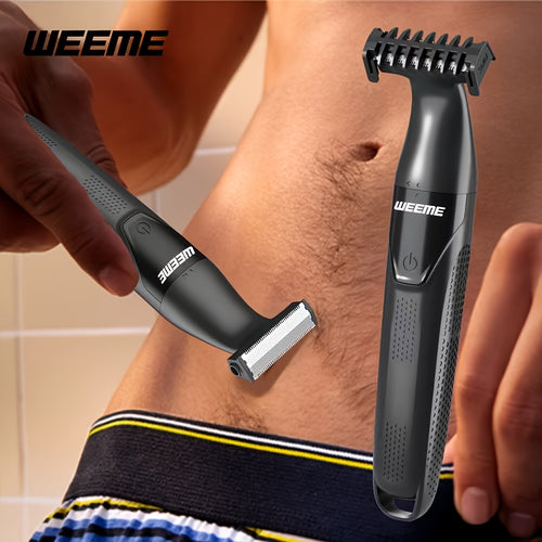 WEEME 3-in-1 Multi-Functional Electric Shaving & Trimming Device, Epilator & Shaver for Men & Women, Painless Hair Removal for Underarms Legs Arms Bikini Line Sensitive Areas, USB-Charging Personal Care Device