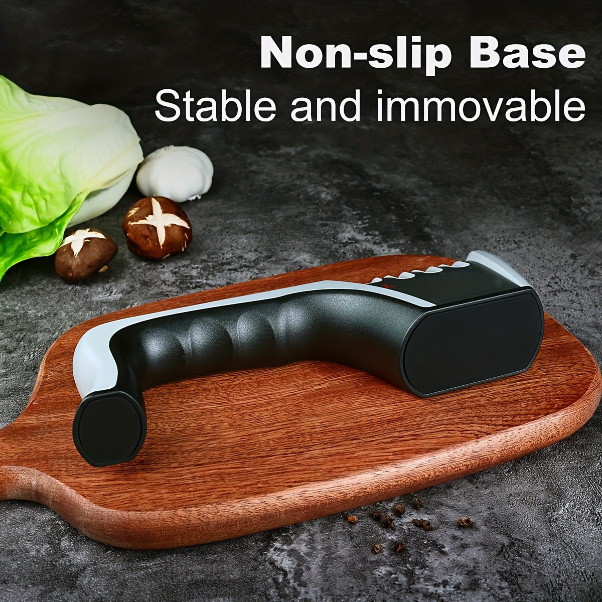 4-in-1 Knife Sharpener Manual Kitchen Tool for Chef Knives, Paring Knives, Steel Blades & Scissors – 4 Stage Sharpening System with Non-Slip Base