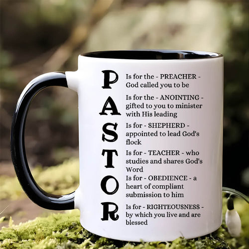 11oz Pastor Appreciation Ceramic Mug - Insulated for Hot & Cold Drinks, Reusable, Dishwasher Safe, Perfect Gift for Him Or Her, Birthday Or Holiday Present Valentine's Day And Easter Gifts, Pastor Definitions Included