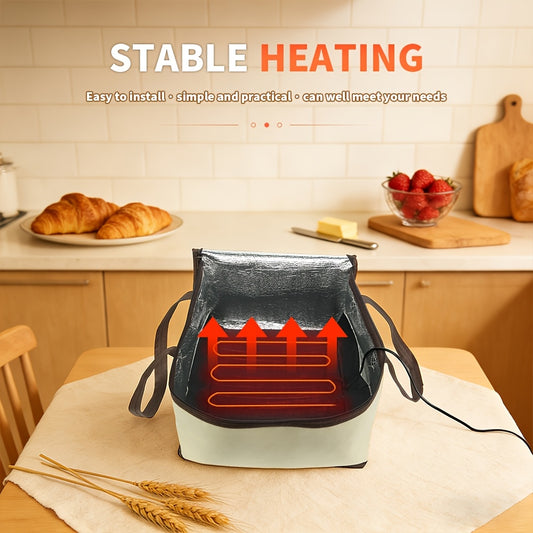 Bread Proofing Box USB Powered Foldable Dough Fermenter with Carry Bag - Zippered Portable Proofing Container for Pizza Dough, Yogurt, Sourdough Starter & Yeast Fermentation, No Batteries Needed