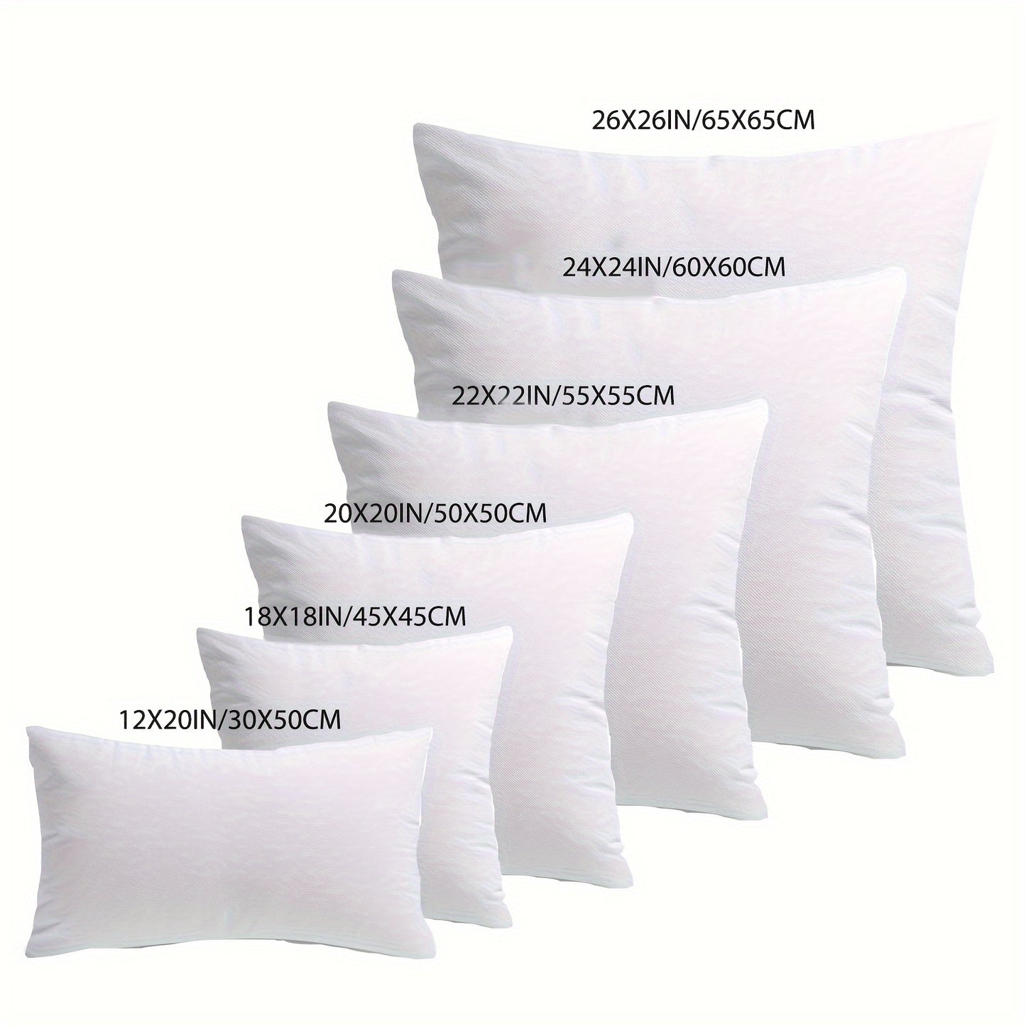 Hypoallergenic 100% Virgin Fiber Outdoor Non- Fabrics Pillow Inserts, Square Form Microfiber Throw Pillow Inserts, Couch Sofa Pillows for Office, Patio And Picnic