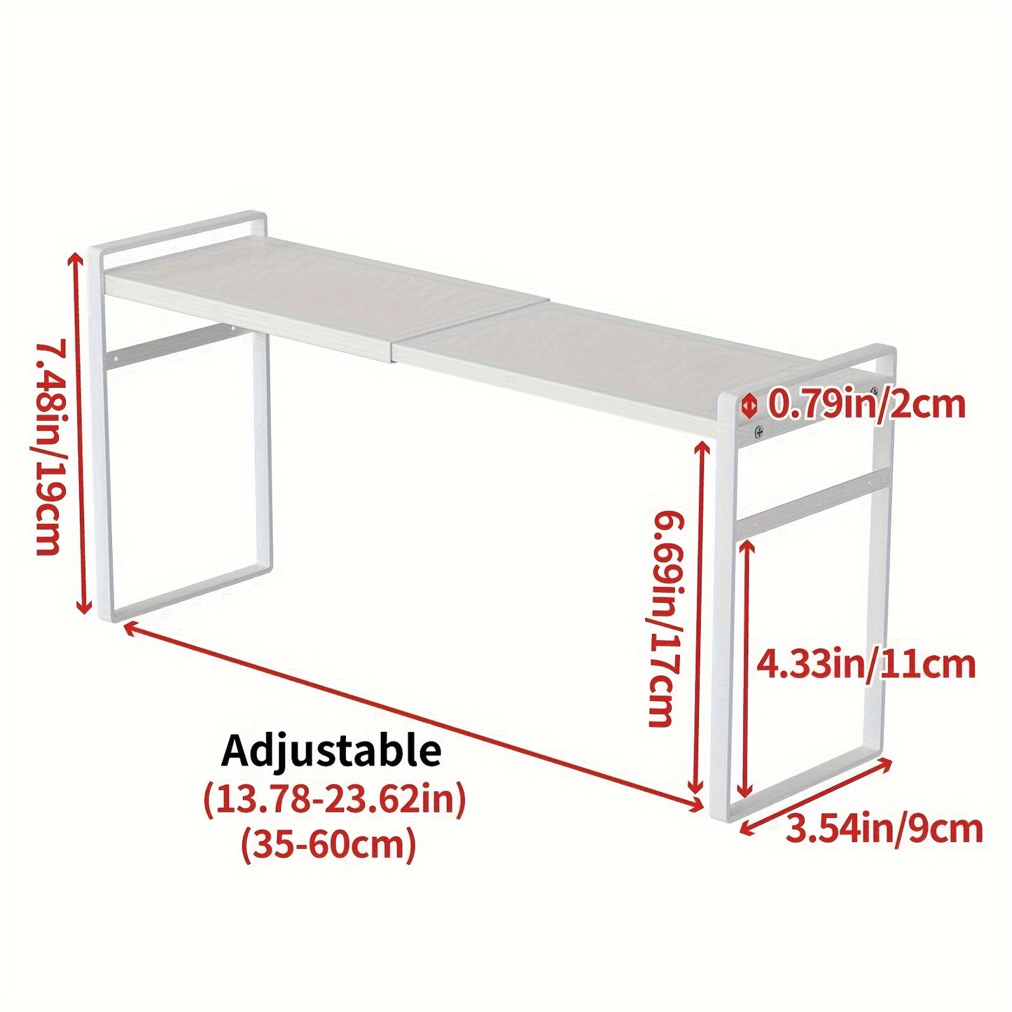 1pc Small Narrow Tall Shelf for Kitchen Windowsill Organizer Stackable Shelves Bathroom Sill Thin Shelves for Narrow Spaces Counter Top Racks Scalable Window Plant Rack, Standing Shelf, Standing Shelf