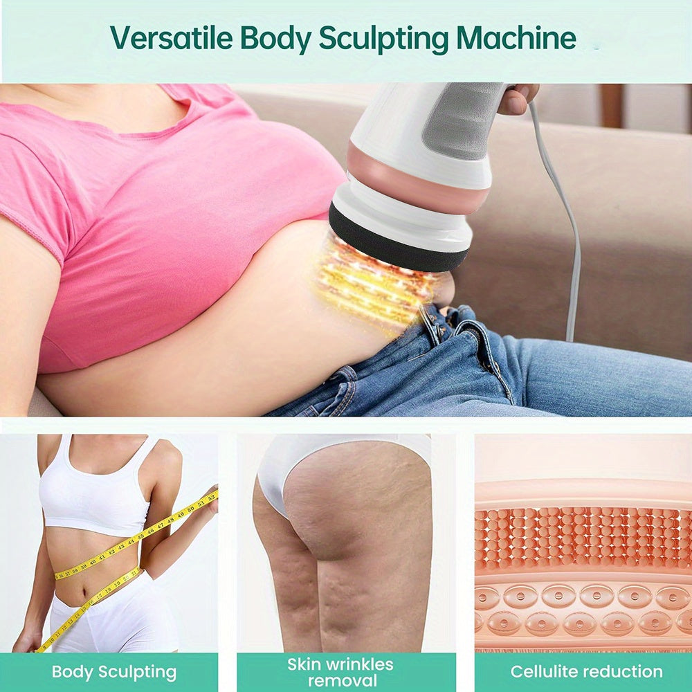 Massage Machine, 5 Massage Heads and 3 Washable Pads, Body Machine, Removal Machine for Abdomen, Waist, Arms, Buttocks and Legs