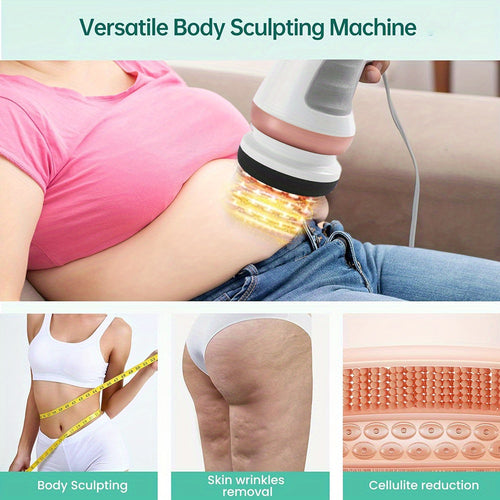 Massage Machine, 5 Massage Heads and 3 Washable Pads, Body Machine, Removal Machine for Abdomen, Waist, Arms, Buttocks and Legs