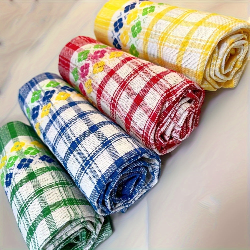 4pcs 18X28-Inch Extra Large High Quality Absorbent Kitchen Towels-Super Soft and Quick Drying Dish Towel for Washing, Countertop-Decorative Stripes Tea Towel, Suitable for Farmhouse and Modern Kitchens (Machine Washable)