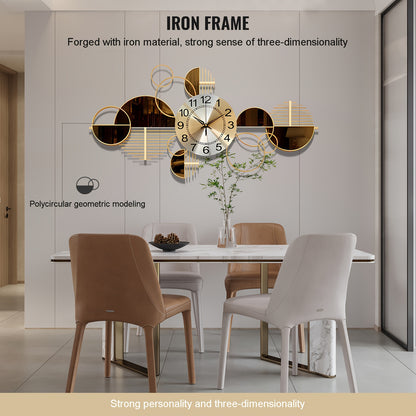 1pc Wall Clock, Metal Irregular Shape, Silent Clock No Ticking, Arched Crown Design, for Living Room Bedroom Decor, 31 X 17 Inch