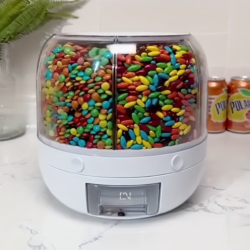 [MOONXIAN] 1 Large-capacity Candy Storage Box, Children's Candy Dispenser, Only Suitable for Small Candies, Household Sealed Dispenser, Also Suitable for Grain, Flour, Pet Food Storage Containers - Smart Partition, Sealed Dispenser, Halloween