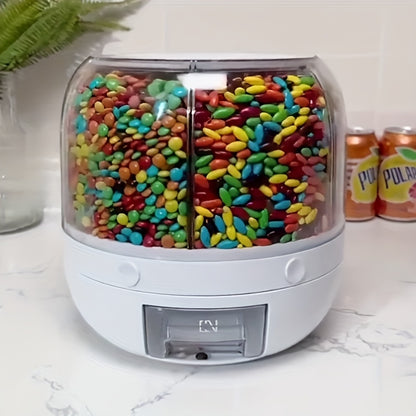 [MOONXIAN] 1 Large-capacity Candy Storage Box, Children's Candy Dispenser, Only Suitable for Small Candies, Household Sealed Dispenser, Also Suitable for Grain, Flour, Pet Food Storage Containers - Smart Partition, Sealed Dispenser, Halloween