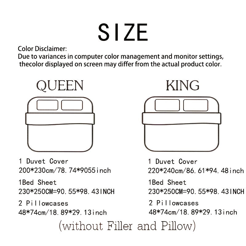 4pcs Autumn And Winter Soft Warm Fluffy Bedding Set Comforter Set(Duvet Cover with Pillowcases), Ideal for Cozy Comfort(QUEEN, KING SIZE) | NO Quilt