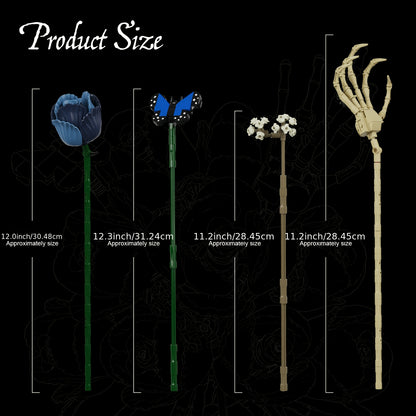 Valentine's Day Zombie Series Bouquet Gift Set Romantic Festive Atmosphere - Warm Decorative Home Accents for Adult Women And Teenagers - Mother's Day, Easter And Valentine's Day Gifts - Gothic Home Decor with Dark Aesthetic Skeleton Floral Motifs