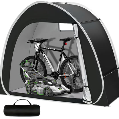 Winter Bicycle Storage Shed Tent, Courtyard Storage Tent, Gardening Tool Storage Room, 210D Oxford Fabric PU4000 Waterproof and Snowproof, Can Accommodate 2/3 Bicycles, Lawn Mower Storage Room, Suitable for Bicycles, Garden Tools, Lawn Mowers