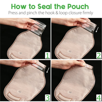 Colostomy Bags One-Piece Drainable Ostomy Pouch Cut-to-Fit Stoma Bags for Adults Odor-Proof Leak-Proof Ostomy Supplies Comfortable Wear Skin-Friendly Adhesive Flange 20 Pack Value Set