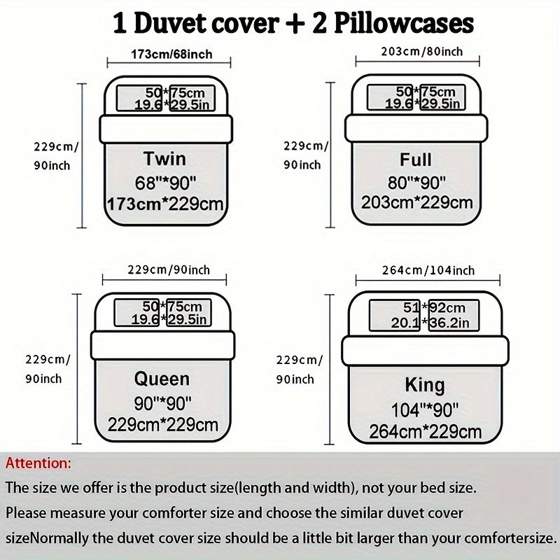 3pcs Cool Tech Digital Print Duvet Cover Set for All Seasons, Available in Red And Blue, in Four Sizes (Twin, Double, Queen, King) (1 Fitted Sheet + 1/2 Pillowcase, No Filling)
