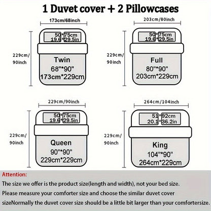 3pcs Cool Tech Digital Print Duvet Cover Set for All Seasons, Available in Red And Blue, in Four Sizes (Twin, Double, Queen, King) (1 Fitted Sheet + 1/2 Pillowcase, No Filling)
