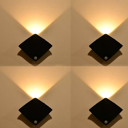 Magnetic LED Motion Sensor Wall Light USB Rechargeable – Wireless Night Light for Hallway, Stairs, Bedroom & Kitchen in White or Warm Light (1, 2 or 4 Pack)