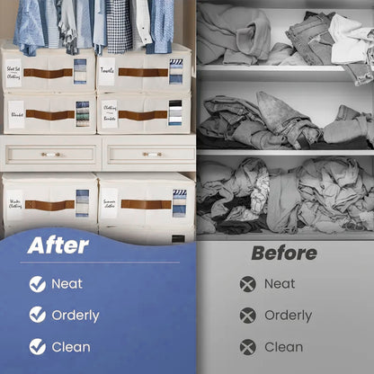 4/8pcs Storage Bed Sheet Organizer, Bed Sheet Storage Boxes And Clothing Storage Boxes, Suitable for Wardrobes, Under Beds, And Closets, Can Store Clothes, Bed Sheets, Down Quilts, Etc, Box with Transparent Window, Under-Bed Storage