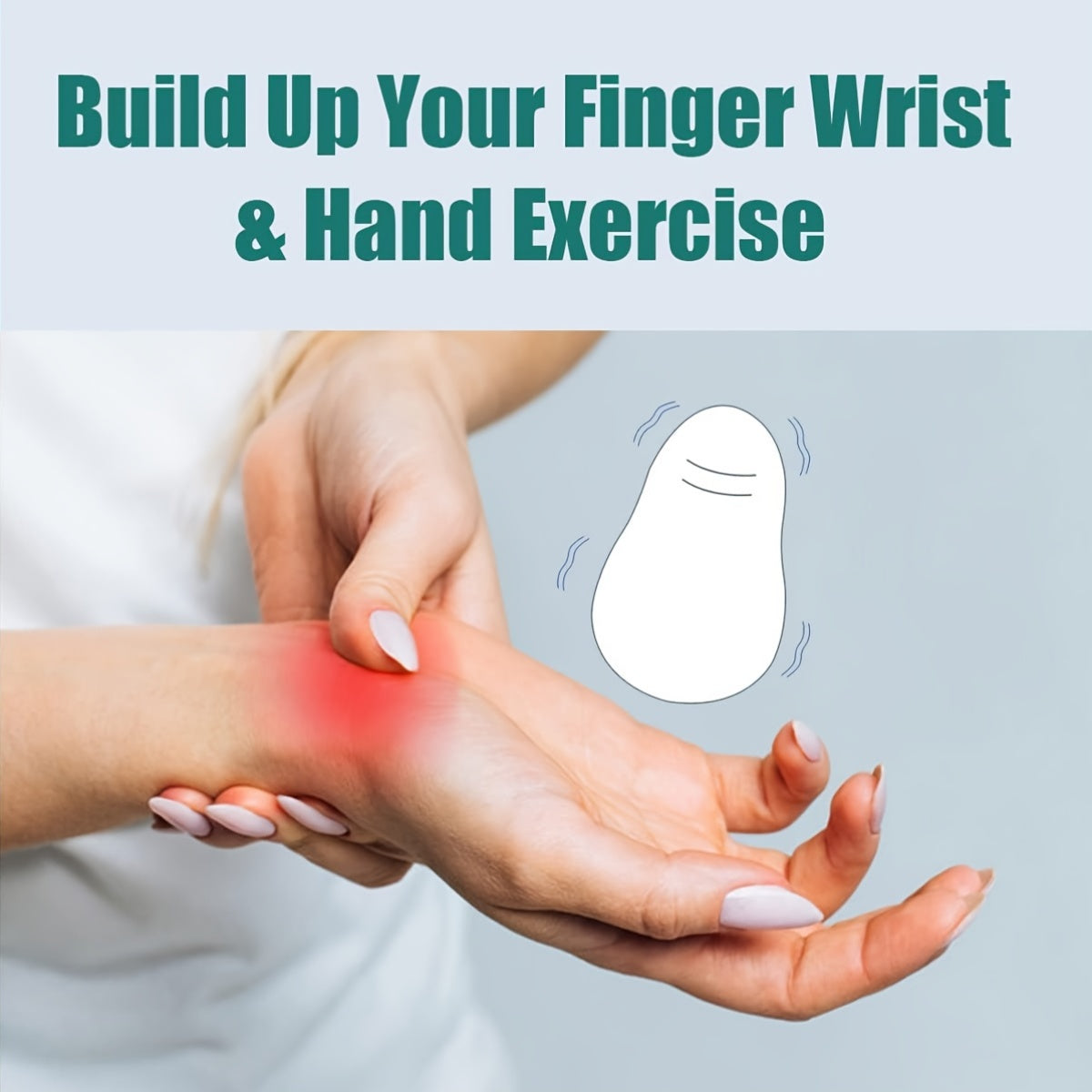 Electric Hand Massager with Vibrating Ball, Multi-Functional Squeeze Therapy Device for Finger Massage, Hand Exercises, Stress Relief & Rehabilitation – Ultra-Soft Personal Massager