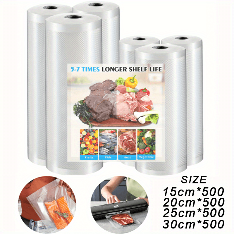 Vacuum Sealable Bags in Various Sizes - Reusable Airtight Food Storage Bags Keep Meats, Fruits, And Vegetables Fresh - No Power Source Needed, a Must-Have for Kitchen Organization