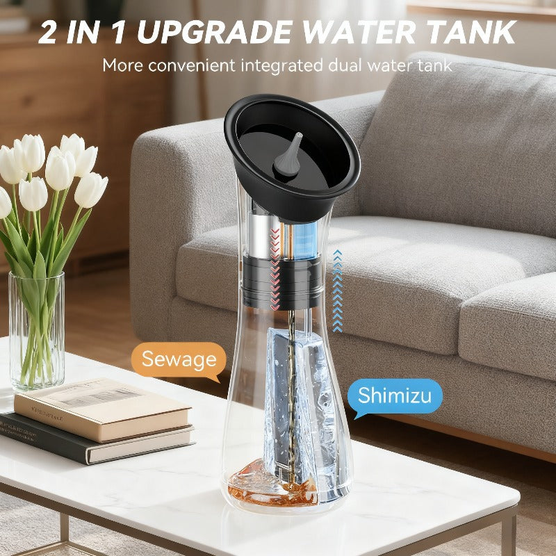 Earwax Removal Kits for Adult, Ear Cleaner Pro with Visual Waste Tank, Interchangeable Nozzles, Dry And Dirty Storage, USB ChargingTwo Available Package Options (Ear Scoop/ Ear Washer), Ideal Gifts for Family