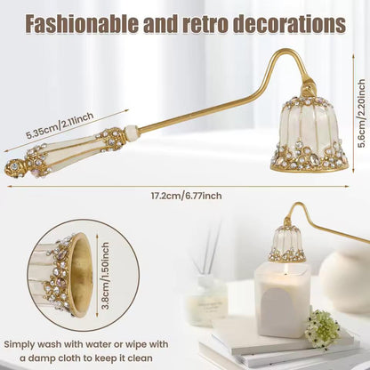 Elegant Candle Snuffer Candle Extinguisher Long Handle Candle Accessory Metal Wick Flame Snuffer Wick Snuffer Home Decor Gift