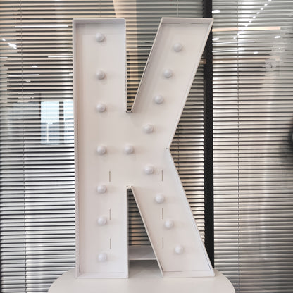 Cool White 120cm/4FT Tall Lighted Holiday Displays, LED Letter Board, BABY, LOVE, HBD With Cool White Lights For Wedding, Proposal, Birthday Party, Anniversary, Graduation Decor