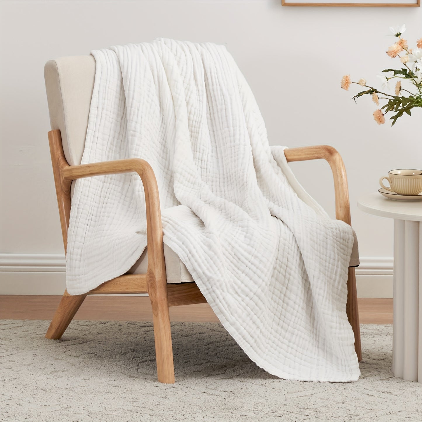 New Year 6 Layer 100% Muslin Blanket, Muslin Blanket For Couch Bed, Gauze Blanket For Adult, Lightweight And Breathable Blanket All Season