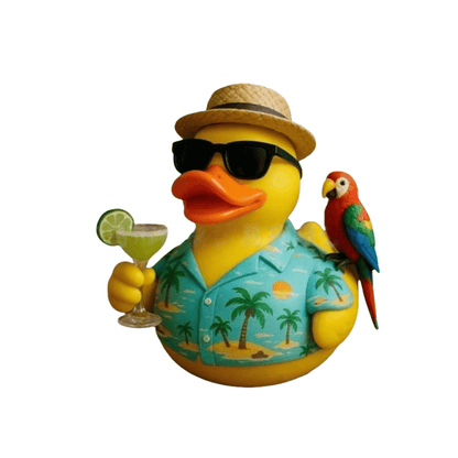 A Highly Fashionable Beach Gathering Featuring Large, Intricately Designed Resin Ducks, Perfect As Gifts for Friends During Different Celebrations. They Can Also Serve Multiple Purposes, Including As Car Decorations
