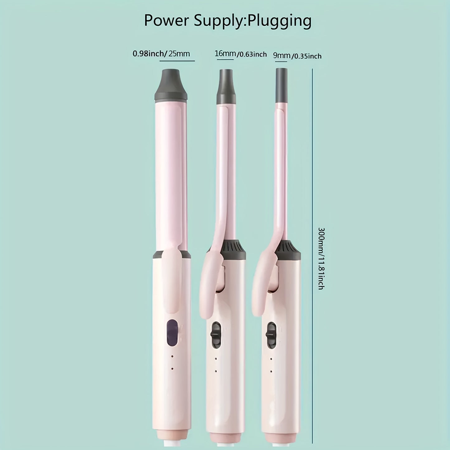 [Holiday Gifts] US Standard] 9mm Mini Curling Iron, Rapid Heating, Suitable For Ultra-Fine Curls, Teddy Curls, Water Waves, And Bangs, Creates Airy Bangs And Tight Curls, A Travel Curling Iron Suitable For Both Men And Women, The Best Choice For Holiday G