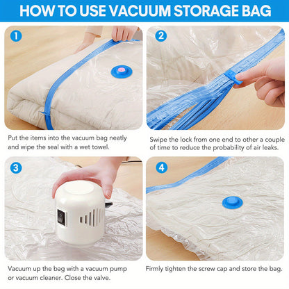 Vacuum Storage Bags 16pcs with Electric Pump – Space Saver Compression Bags for Clothes, Bedding, Pillows, Quilts, Blankets, Travel & Luggage (7 Small, 6 Medium, 3 Large)