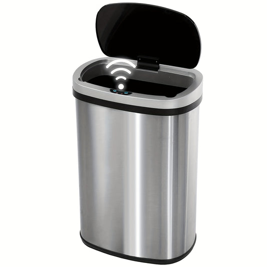 Touchless Motion Sensor Trash Can 13 Gallon 50L – Automatic Kitchen Garbage Can for Home Office Bedroom Living Room