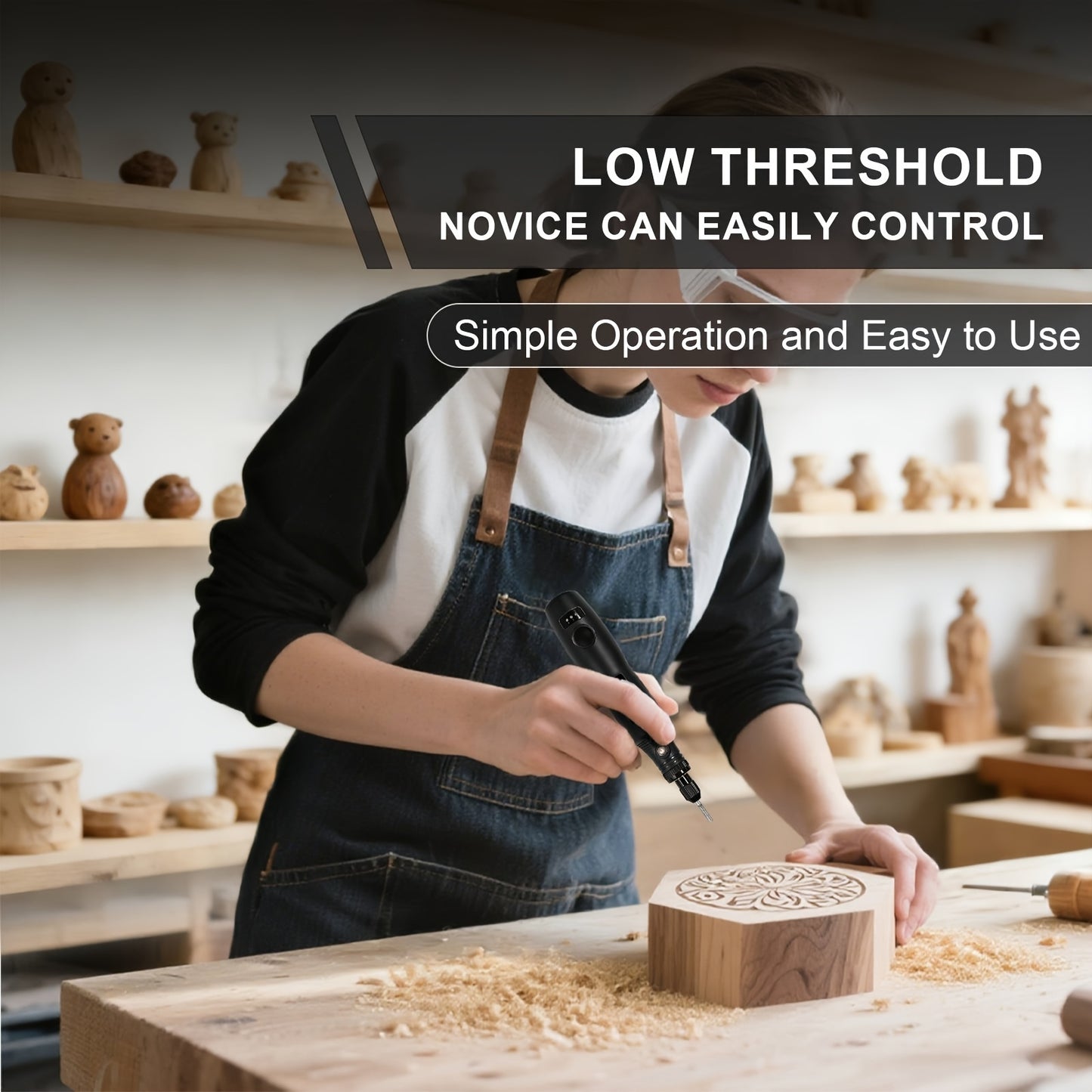 A Set of Cordless Rotary Tools, a Rechargeable Engraving Pen with a Battery, an Electric Adjustable-Speed Engraving Pen, Portable Wood Carving Tools for Grinding, Polishing, And Etching.